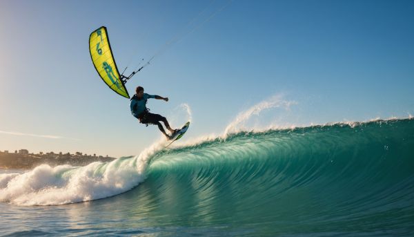 Kite surf vol vagues vifs