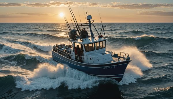 Sortie peche bateau haute mer